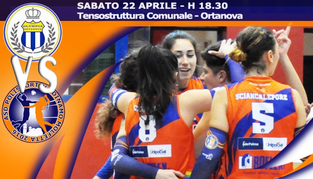 TERZULTIMA GIORNATA DEL CAMPIONATO DI PALLAVOLO FEMMINILE DI SERIE C. TRASFERTA CONTRO LOLYMPIA ORTA NOVA PER LA DINAMO CAB MOLFETTA