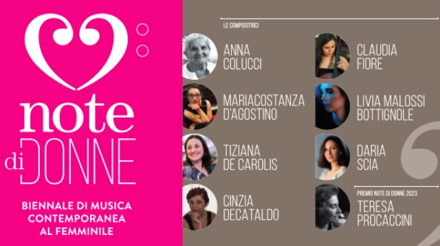 DA VENERD 23 A DOMENICA 25 GIUGNO TRE SERATE DEDICATE ALLA MUSICA: NOTE DI DONNE 2023, LA BIENNALE DI MUSICA CONTEMPORANEA AL FEMMINILE